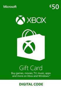 Xbox Gift Card t.w.v. €50 (digitale code) voor €42,49 @ Eneba