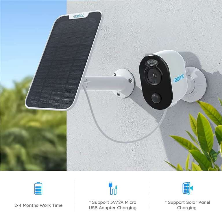 Reolink argus 3 beveiligingscamera + zonnepaneel voor €83,64 @ Amazon NL