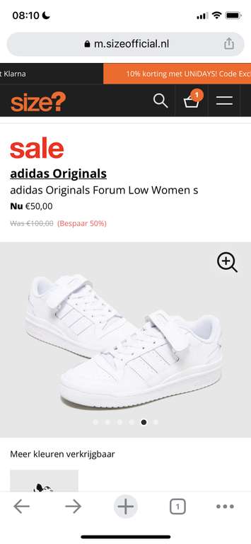 Adidas Forum Low bij Size?