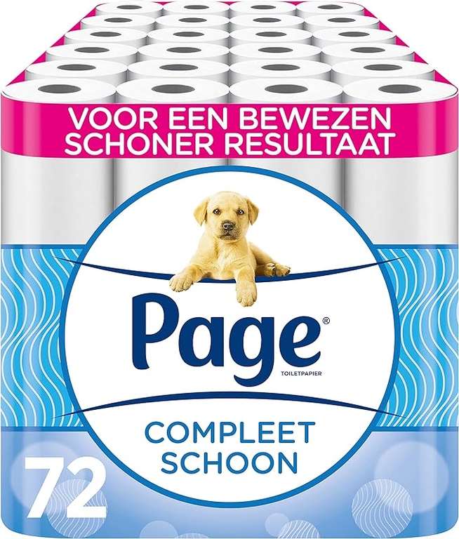 Page wc papier - Compleet Schoon toiletpapier - 72 Rollen - Voordeelverpakking