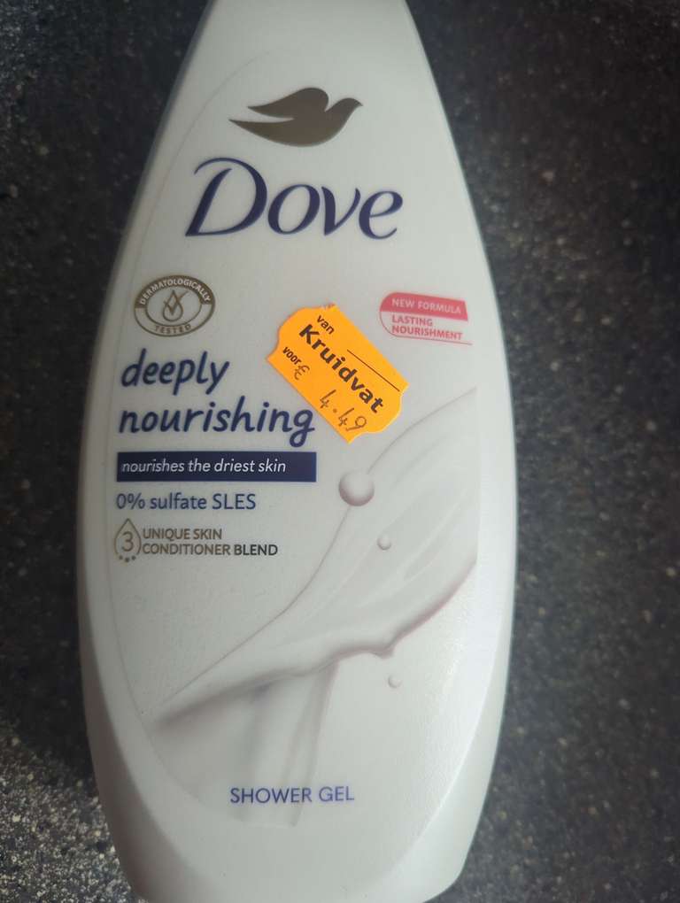 Dove deeply nourishing en nourishing silk 720 ml voor 4,49 en 2+2 gratis