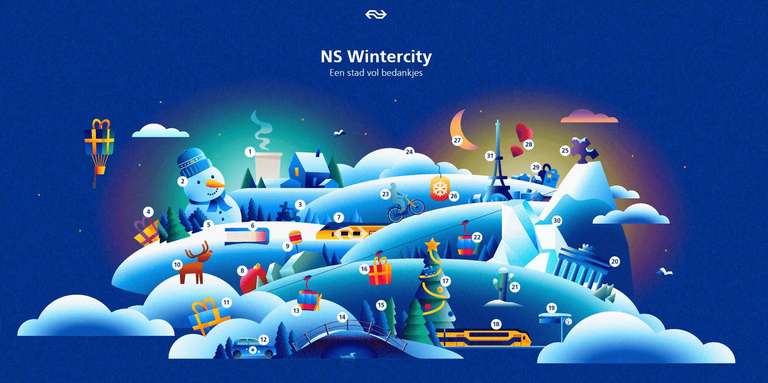 NS Wintercity: de cadeaukalender vol bedankjes (abonnementhouders)
