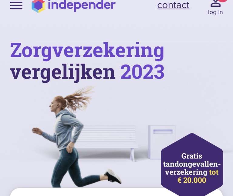Gratis tandongevallenverzekering tot €20.000 bij Independer.nl