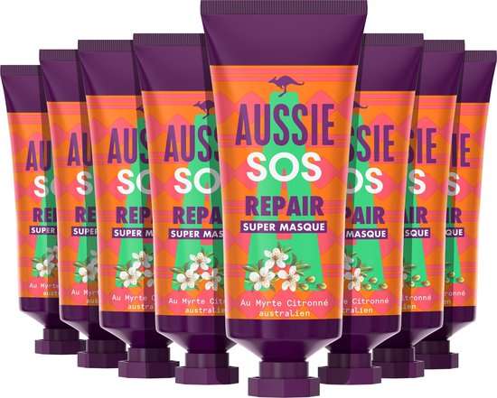 Aussie SOS Deep Repair Conditioner voor Beschadigd Haar - Voordeelverpakking - 8 x 25 ml
