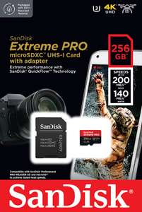 [Amazon.de] SanDisk 256 GB Extreme PRO microSDXC card + SD adapter 200MB/s