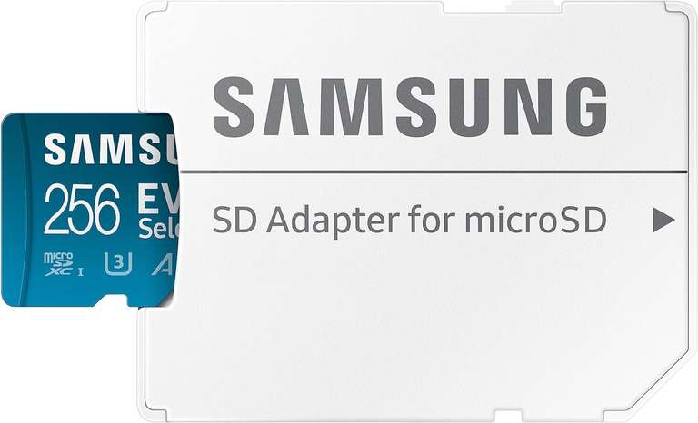 Samsung EVO Select microSDXC 256GB Geheugenkaart + SD adapter voor €15,40 @ Amazon NL