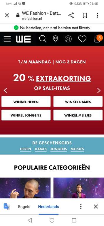 WE Fashion 20% extra korting op Sale