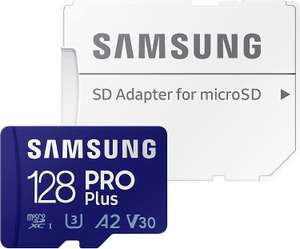 Samsung PRO Plus 128GB microSDXC UHS-I U3 160MB/s Full HD & 4K UHD geheugenkaart incl. SD-adapter (MB-MD128KA/EU)