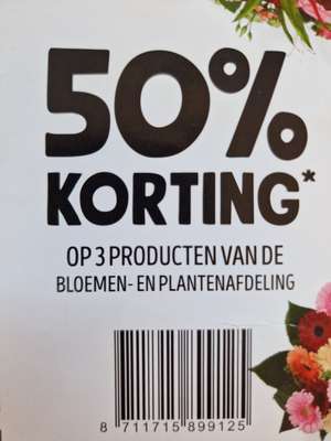 [Jumbo leussink Hengelo OV] 50% korting op 3 producten vd bloemen-en plantenafdeling