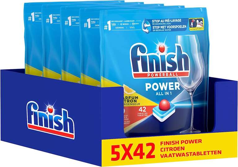 Finish Power all in 1 - 210 stuks voor €9,79 (4,7 cent per stuk)