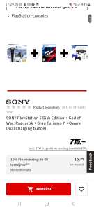PlayStation 5 Disk Edition + God of War: Ragnarok + Gran Turismo 7 + Qware Dual Charging bundel
