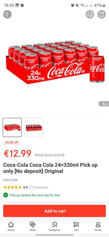 Coca cola original blikjes 24x330ml