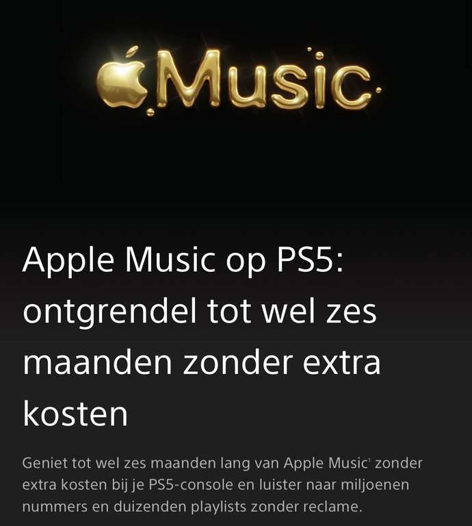 6 maanden apple music nu via de PS5