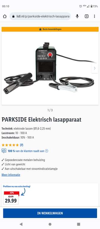 Parkside elektrisch lasapparaat (Gratis verzending met code)