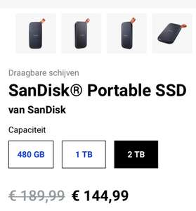 SanDisk Portable SSD 2TB (1TB=79,99)