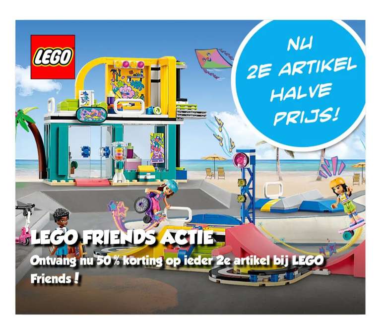 Lego Friends 2e halve prijs (maw 25% korting op totaalprijs) + gratis setje bij MrBricks
