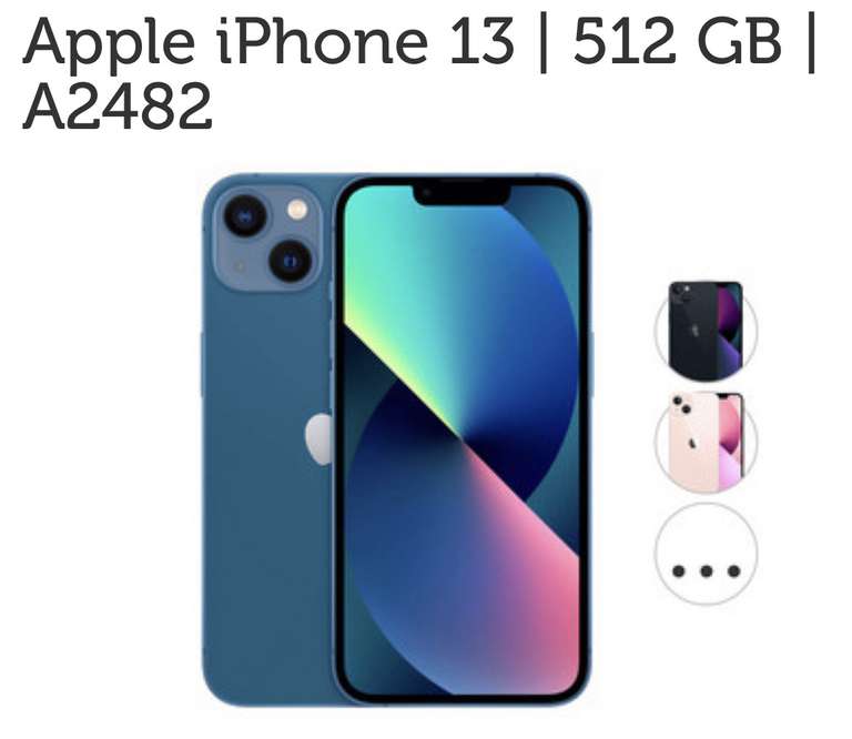 Apple iPhone 13 512GB - alle kleuren - VS model