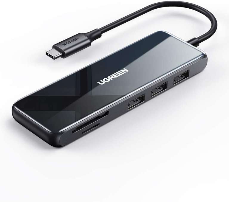 UGREEN USB C Hub 6-in-1 Adapter (4K HDMI 60Hz/SD&TF/3 USB 3.0 poorten) @ Amazon.nl