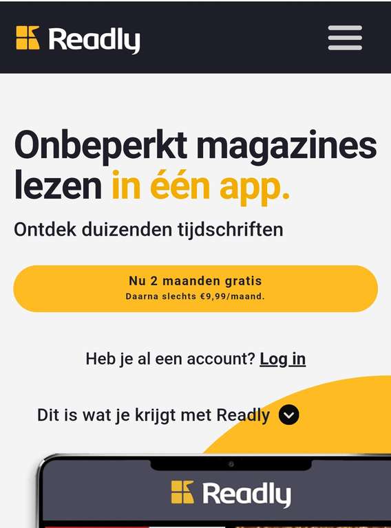 Readly 2 maanden gratis magazines in een app