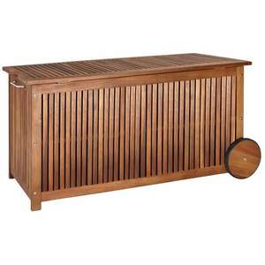 Tuin opbergbox, hout, met wieltjes voor €109,95 @ DeubaXXL