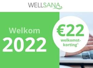 €22 Korting op een min. bestelling van €40 @ Wellsana.nl