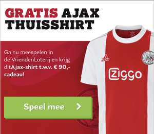 Ajax-shirt bij 1 maand meespelen a €14.50 @ Vrienden Loterij