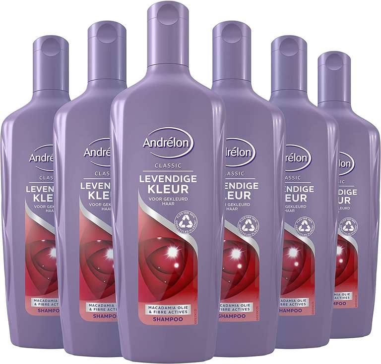 Andrélon Classic Levendige Kleur shampoo 6 x 300 ml - Voordeelverpakking