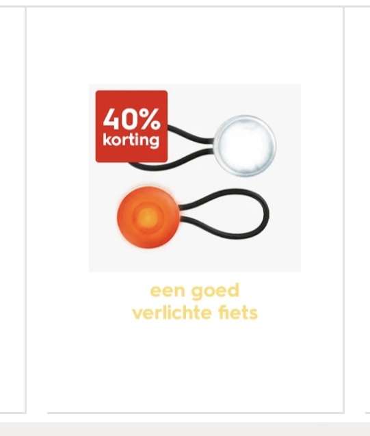 40% korting op diverse fietsverlichting
