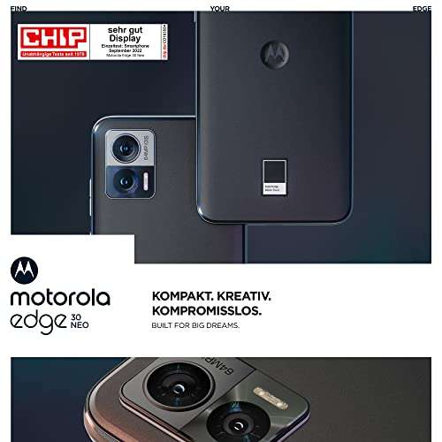 Motorola edge30 neo smartphone zwart en paars 128 gb