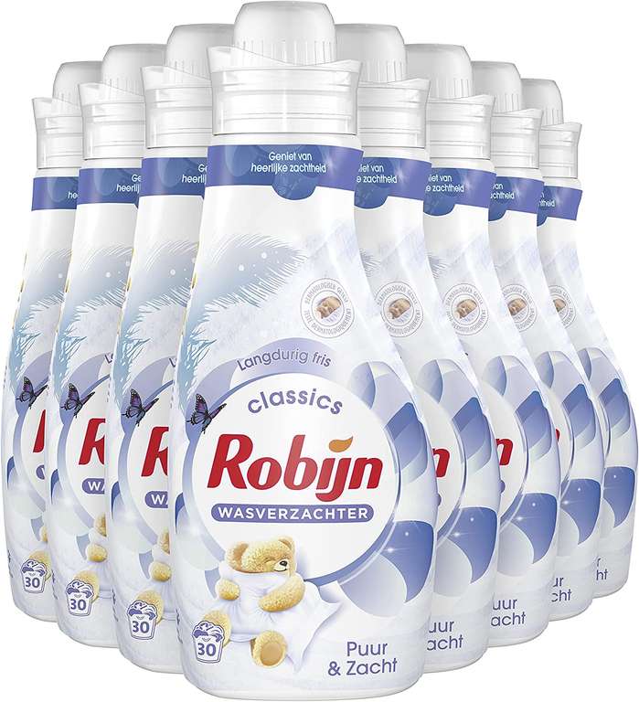 Robijn Classics Puur & Zacht Wasverzachter 16 flessen a 30 wasbeurten @Amazon.nl