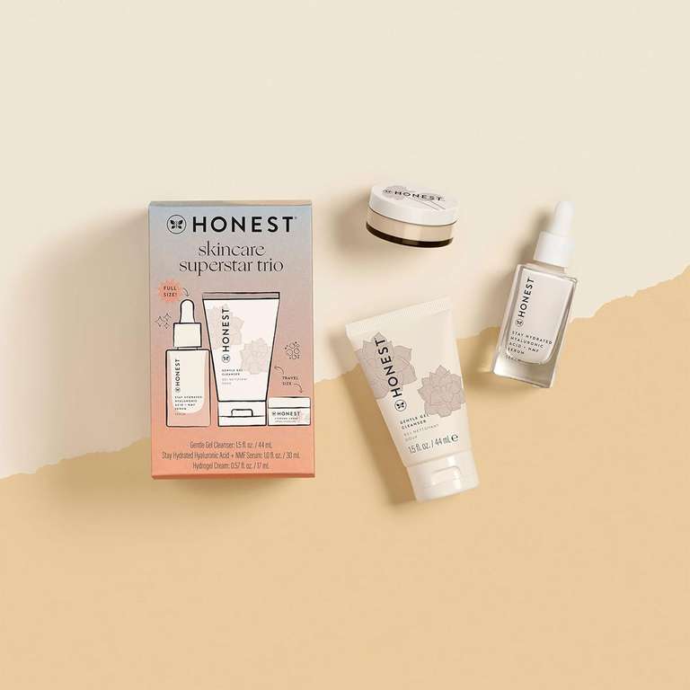 Honest Beauty - 17 items 70% korting - o.a. 3-delige Skincare Superstar Trio nu €11,99