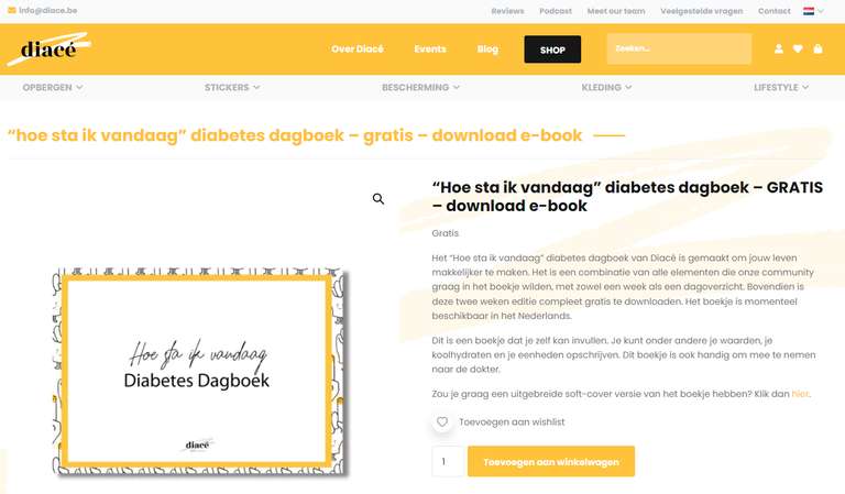 GRATIS dagboek voor je diabetes van Diacé