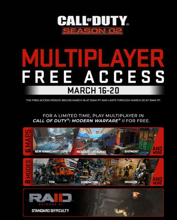 Call of Duty: Modern Warfare II Free Weekend + 35% korting op de aanschaf PC