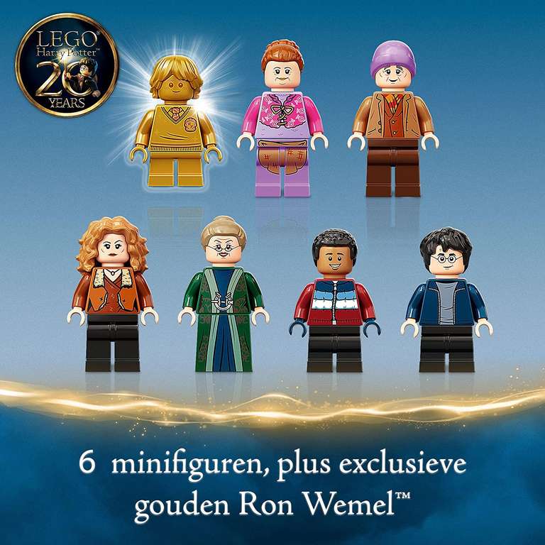 LEGO 76388 Harry Potter Zweinsveld Dorpsbezoek, 20 Jaar Jubileum Speelgoed met Gouden Poppetje