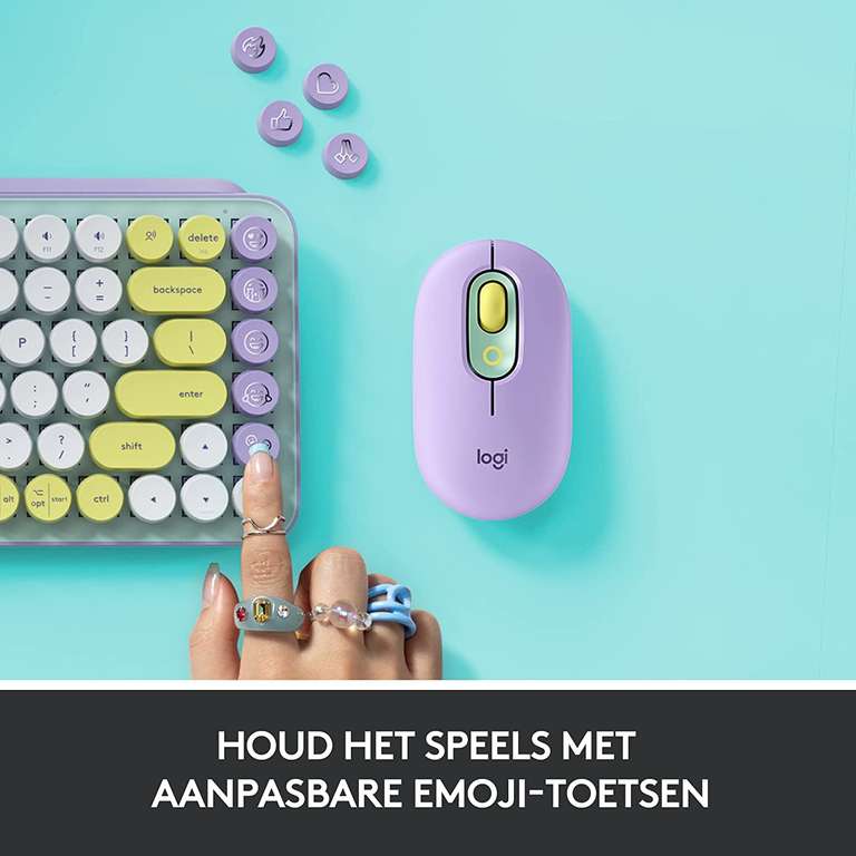 Logitech POP Keys mechanisch draadloos toetsenbord - Mintgroen (QWERTY) @ Amazon.nl