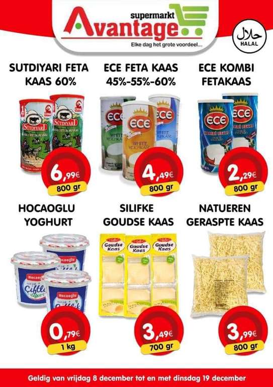 Diverse producten in de aanbieding Avantage supermarkt (Dordrecht, Breda, Utrecht, Bergen op Zoom)