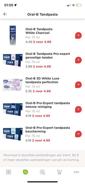 Plus: Oral B tandpasta tot 58% korting bijv: tandvlees glazuur repair van €11,98 voor 4,99