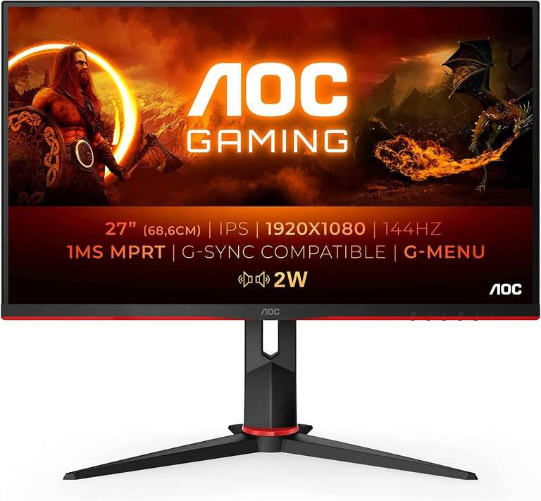 AOC 27G2AE - Full HD IPS 144Hz Gaming Monitor - 27 Inch