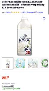 Lenor Limoenbloesem & Zeekristal - Wasverzachter - Voordeelverpakking 12 x 38 Wasbeurten