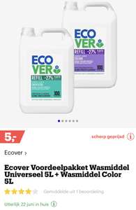 [prijsfout] [bol.com] Ecover Voordeelpakket Wasmiddel Universeel 5L + Wasmiddel Color 5L €5