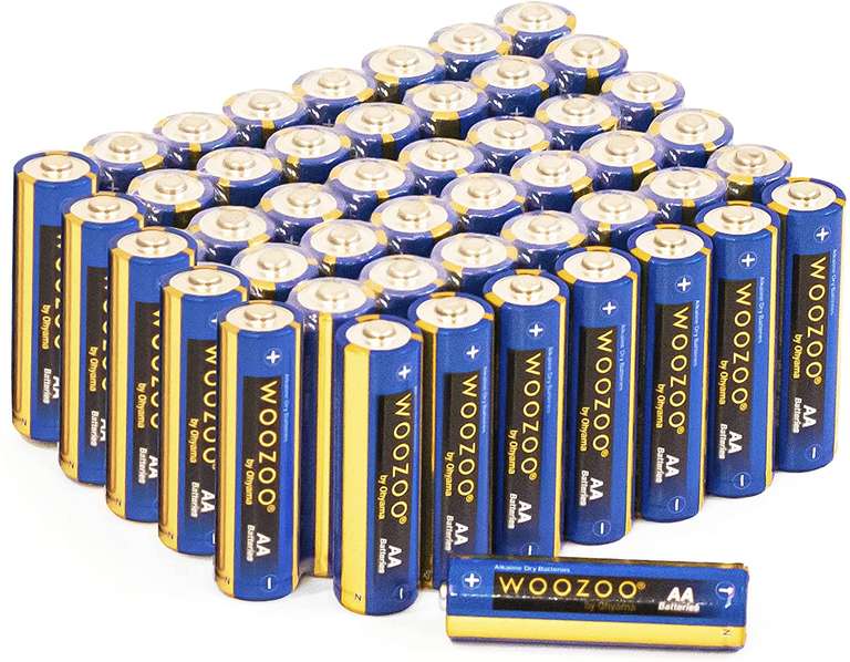 Woozoo by Ohyama, AA Alkaline Batteries (Pack of 48), 1.5V, 2800mAh