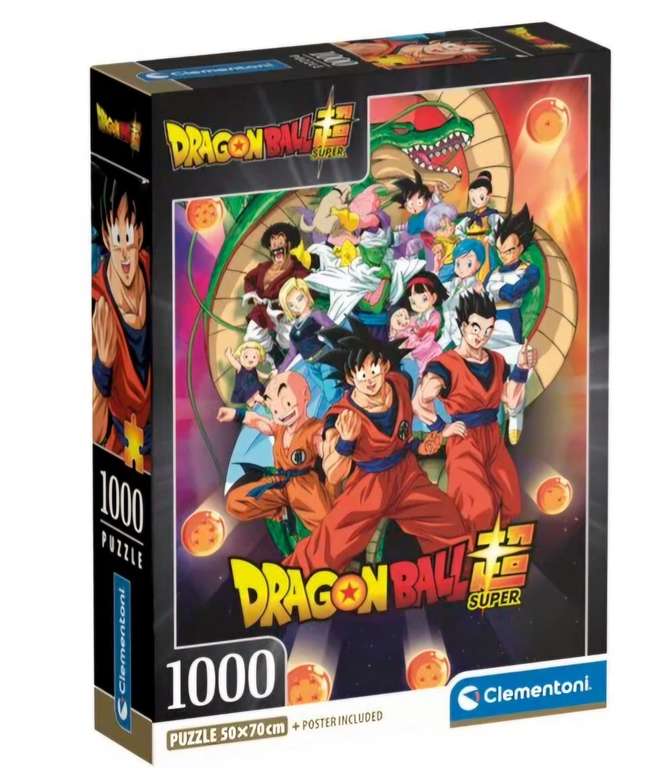 Kruidvat - Clementoni Puzzle o.a. Naruto Shippuden & Dragon Ball Super, 1000 stukjes inclusief Poster