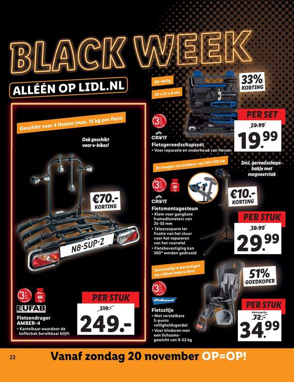 Black week aanbiedingen op lidl.nl