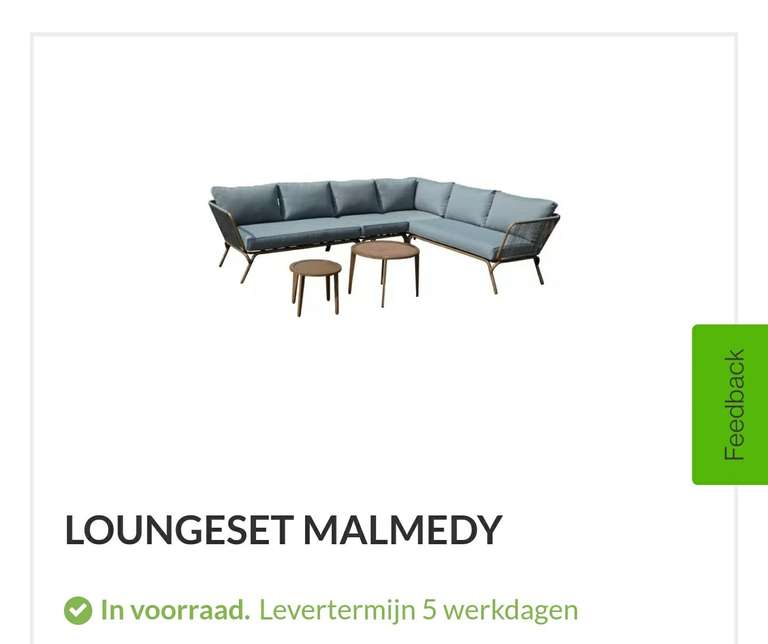 [GRENSDEAL BELGIË] Loungeset Malmedy (ook af te halen voor de Nederlanders)