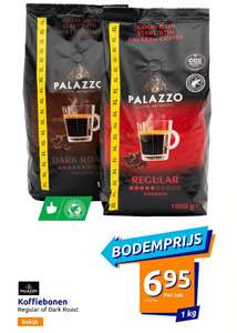 1 kg Palazzo koffiebonen Regular of Dark Roast voor €6,50 bij Action