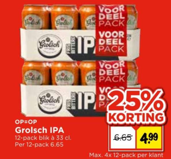 12-pack Grolsch Frisbittere IPA blik @ Vomar
