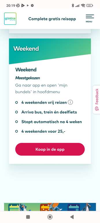 Voor 25 euro per maand onbeperkt reizen in het weekend in Limburg