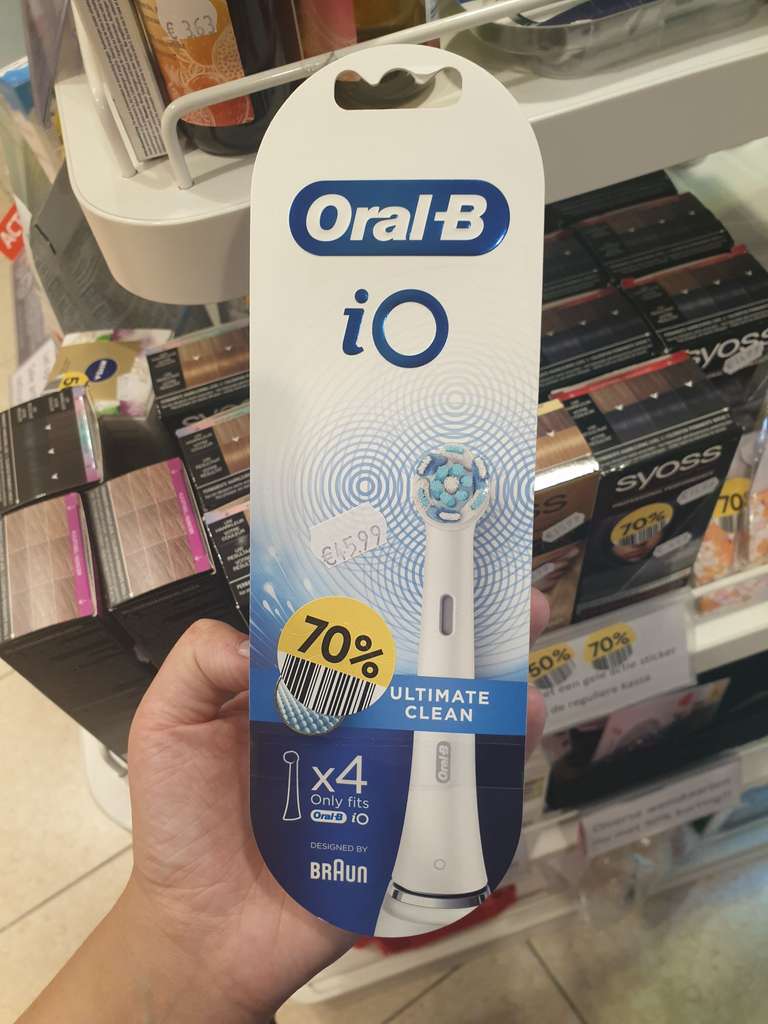 Oral-b io opzetborstels 4st met 70% korting @etos