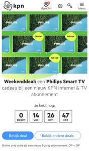 Phillips smart tv cadeau bij 1 jarig abonnement KPN