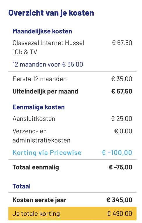 Kpn internet + TV voor €25/pm na korting en cashback